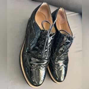 Franco Sarto Black Leather Oxfords